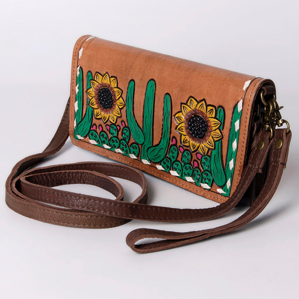 American Darling Wallet Hand Tooled Genuine Leather Western Women Bag | Handbag Purse Wristlet Travel Clutch