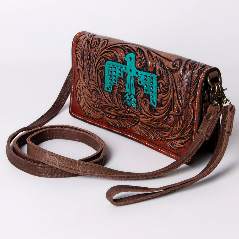 American Darling Wallet Hand Tooled Genuine Leather Western Women Bag | Handbag Purse Wristlet Travel Clutch