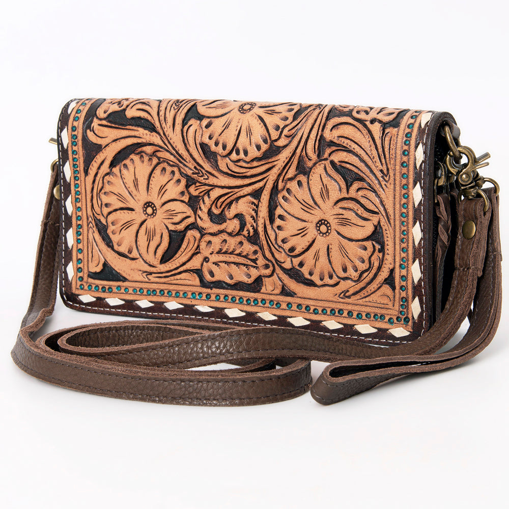 American Darling Wallet Hand Tooled Genuine Leather Western Women Bag | Handbag Purse Wristlet Travel Clutch