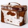 American Darling Jewelry Case for Women - Hair-On Cowhide Eco-Friendly Genuine Leather Travel Organizer