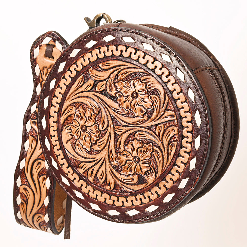 American Darling Canteen Hand Tooled Genuine Leather Women Bag Western Handbag Purse | for Cute