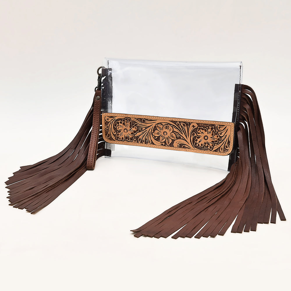 American Darling Clear bag Hand Tooled Genuine Leather Women Western Handbag Purse