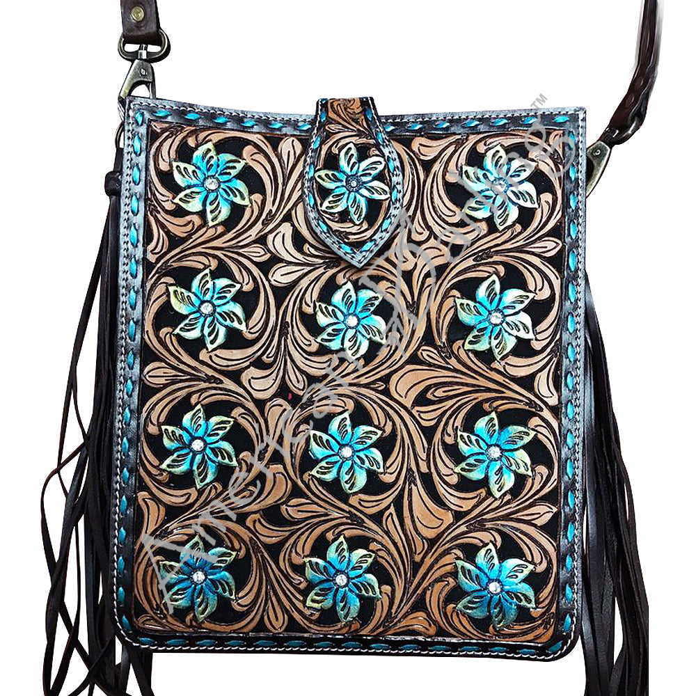 American Darling Cross Body Hand Tooled Genuine Leather Western Women Bag Handbag Purse | Crossbody for Cute