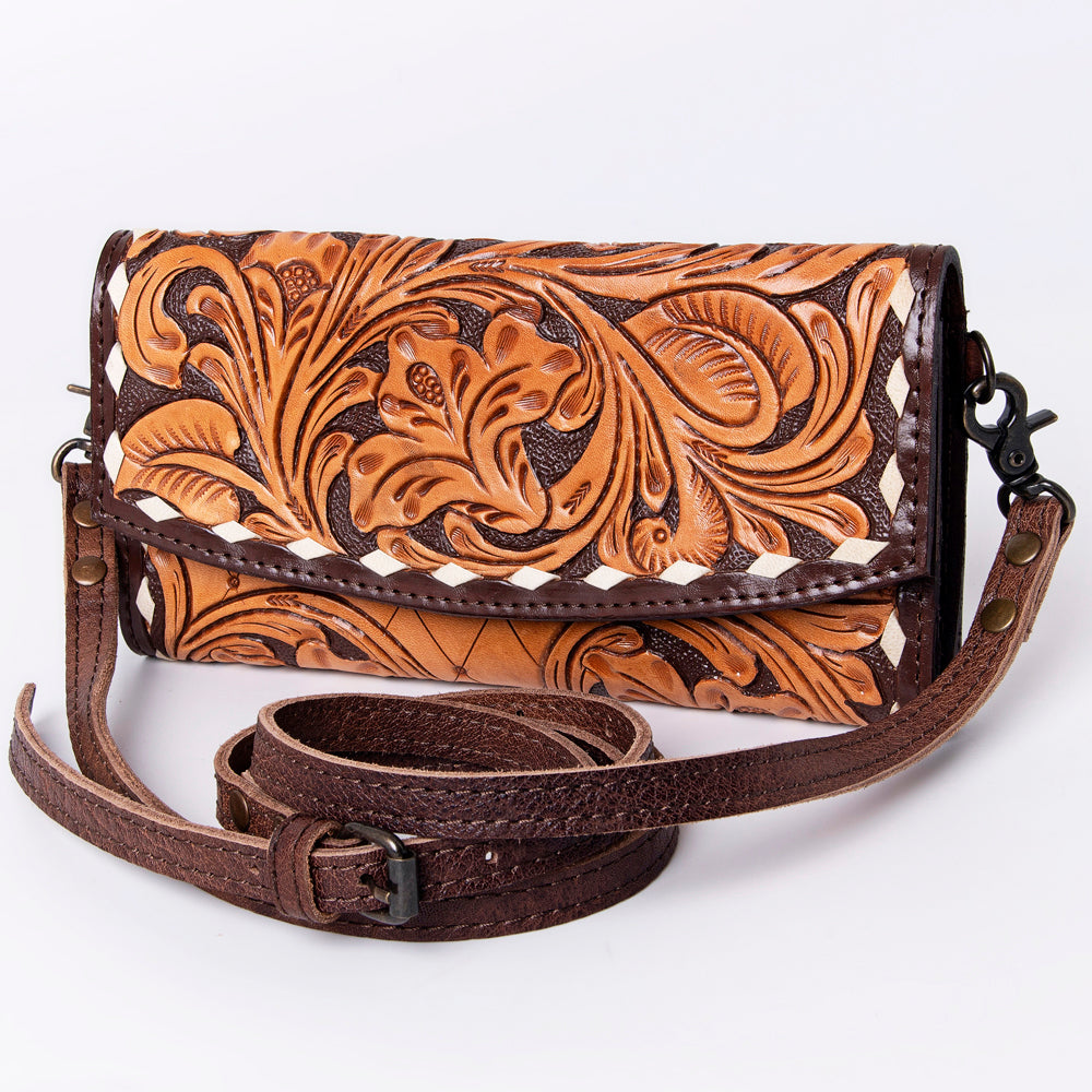 American Darling Wallet Hand Tooled Genuine Leather Western Women Bag | Handbag Purse Wristlet Travel Clutch