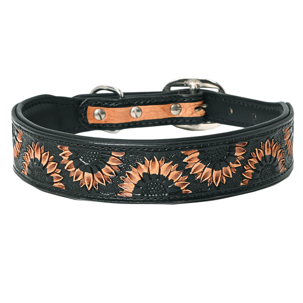 HILASON Western Genuine Leather Heavy Duty Hand Painted Dog Collar