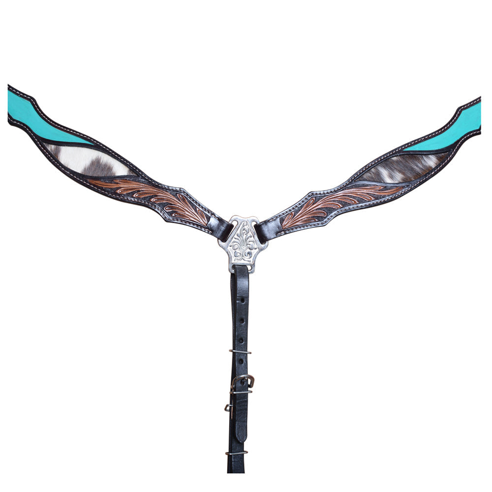 COMFYTACK Western Horse Headstall Breast Collar Tack Genuine American Leather