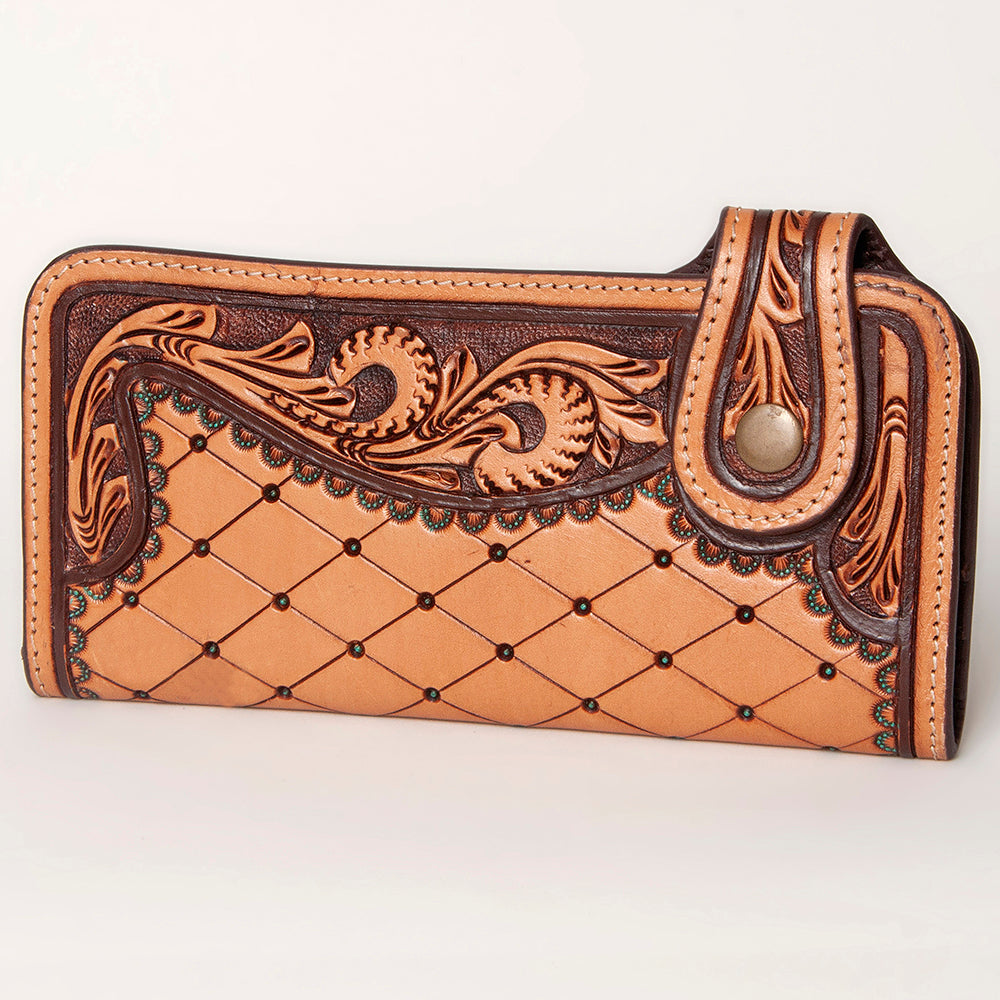 American Darling Clutch Hand Tooled Genuine Leather Women Bag Western Handbag Purse