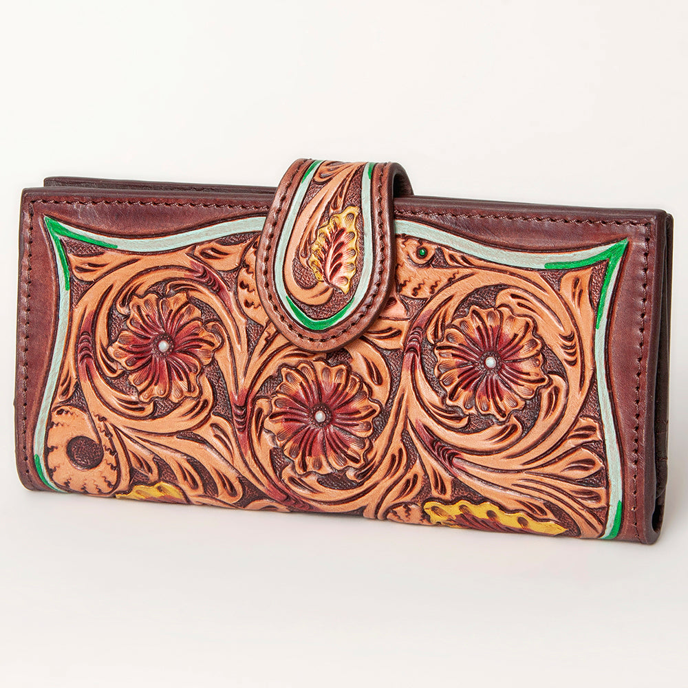 American Darling Clutch Hand Tooled Genuine Leather Women Bag Western Handbag Purse