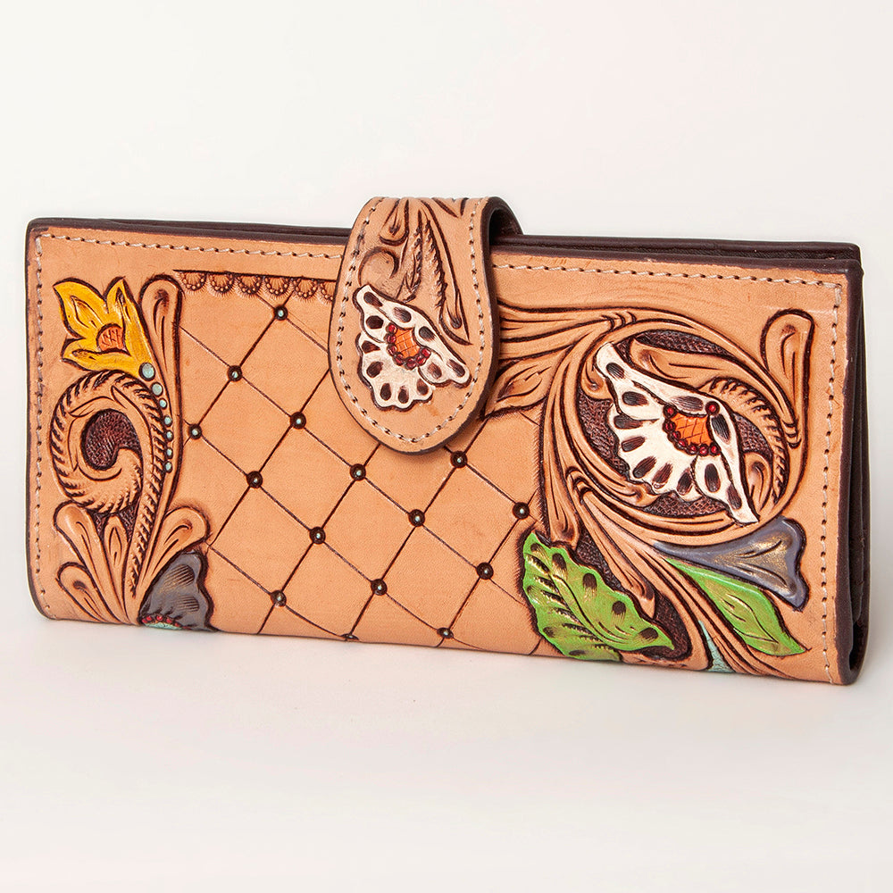American Darling Clutch Hand Tooled Genuine Leather Women Bag Western Handbag Purse