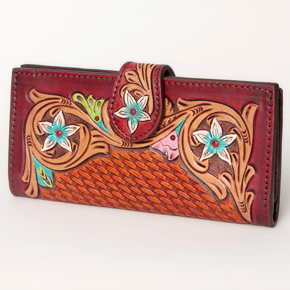 American Darling Clutch Hand Tooled Genuine Leather Women Bag Western Handbag Purse