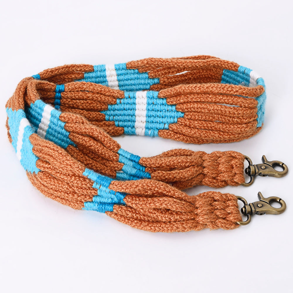 American Darling ADWSX108 Hand braided Wool strand Crossbody Handle Strap For Bags