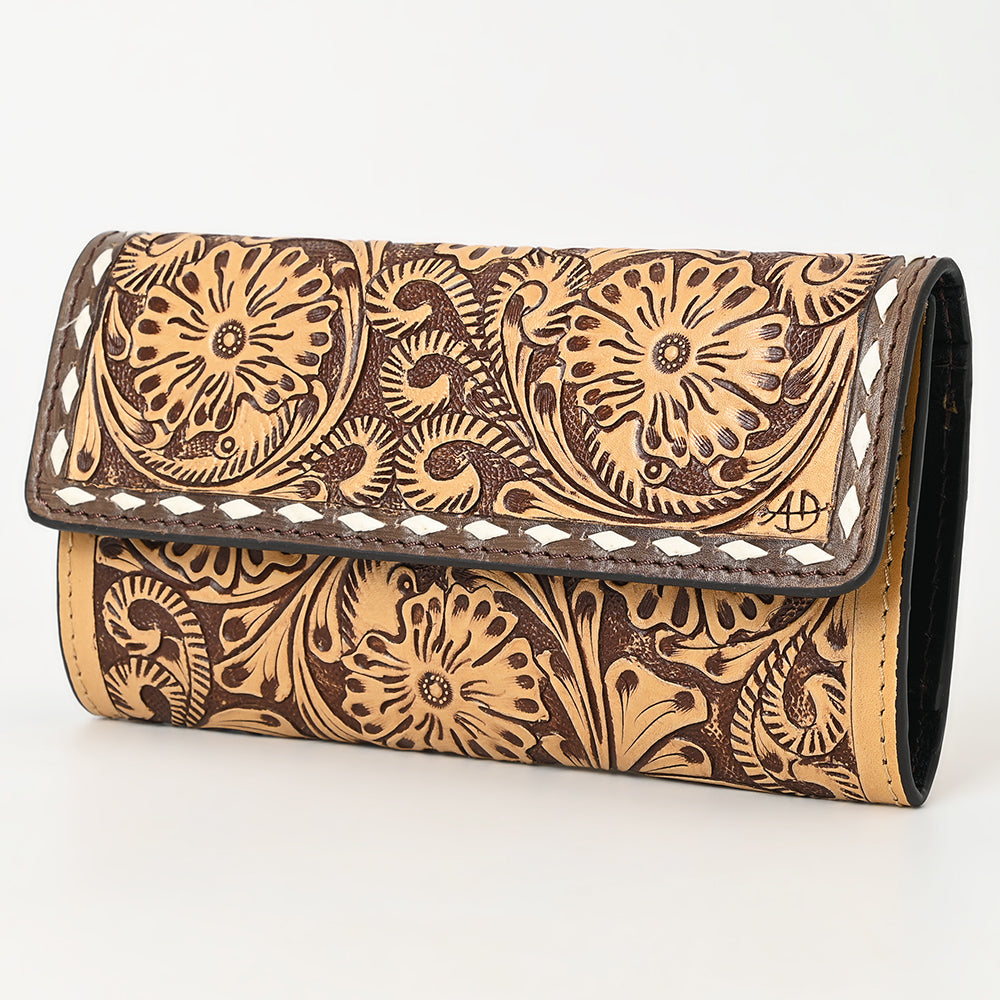 American Darling Wallet Hand Tooled Genuine Leather Western Women Bag | Wristlet Travel