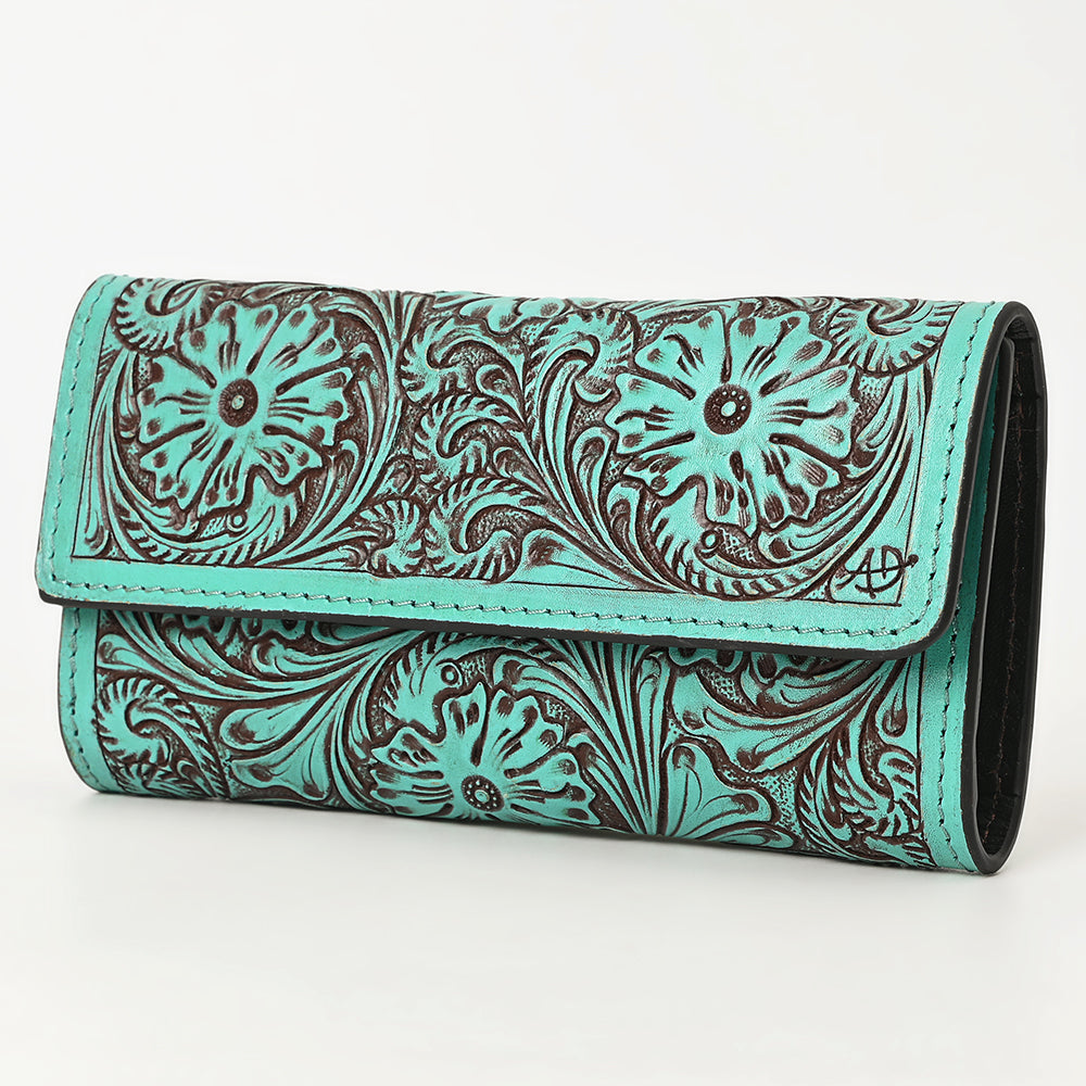 American Darling Wallet Hand Tooled Genuine Leather Western Women Bag | Wristlet Travel