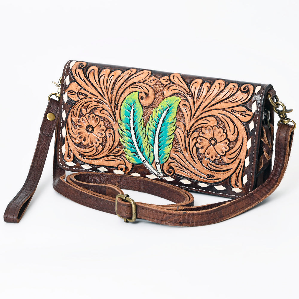 American Darling Wallet Hand Tooled Genuine Leather Western Women Bag | Handbag Purse Wristlet Travel Clutch