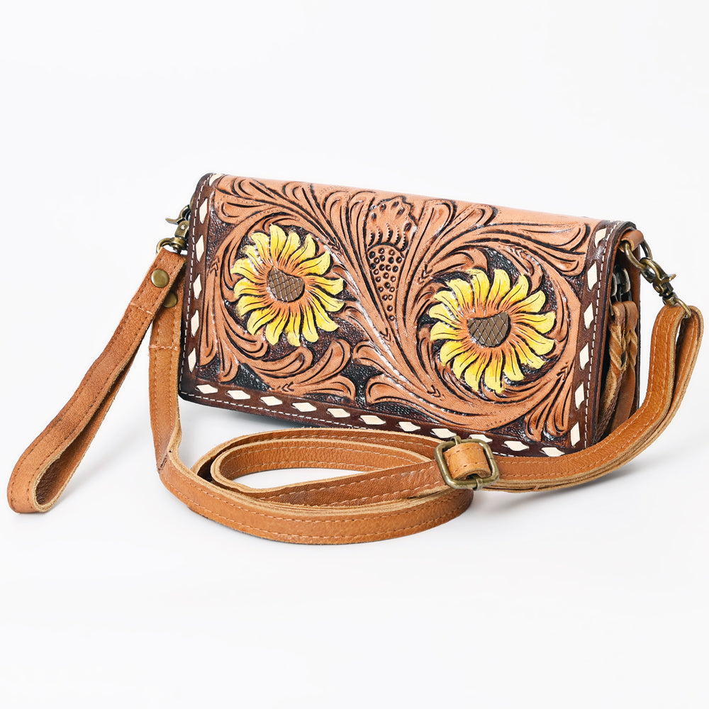American Darling Wallet Hand Tooled Genuine Leather Western Women Bag | Handbag Purse Wristlet Travel Clutch