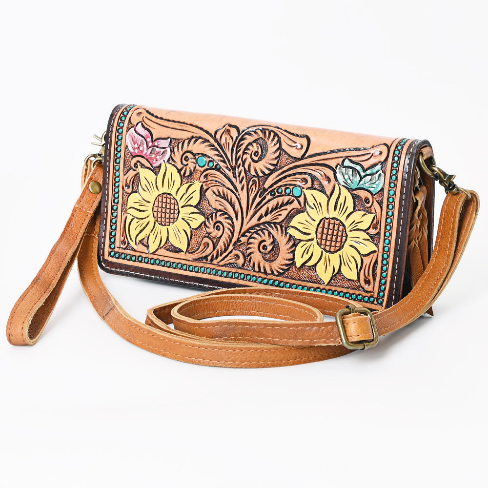 American Darling Wallet Hand Tooled Genuine Leather Western Women Bag | Handbag Purse Wristlet Travel Clutch