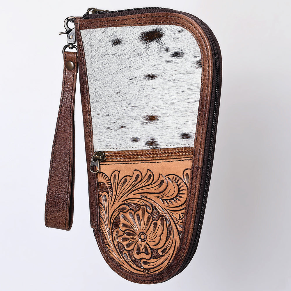 American Darling Gun Case Hair on Hand Tooled Genuine Leather Western Cases | Women Shotgun for Handguns