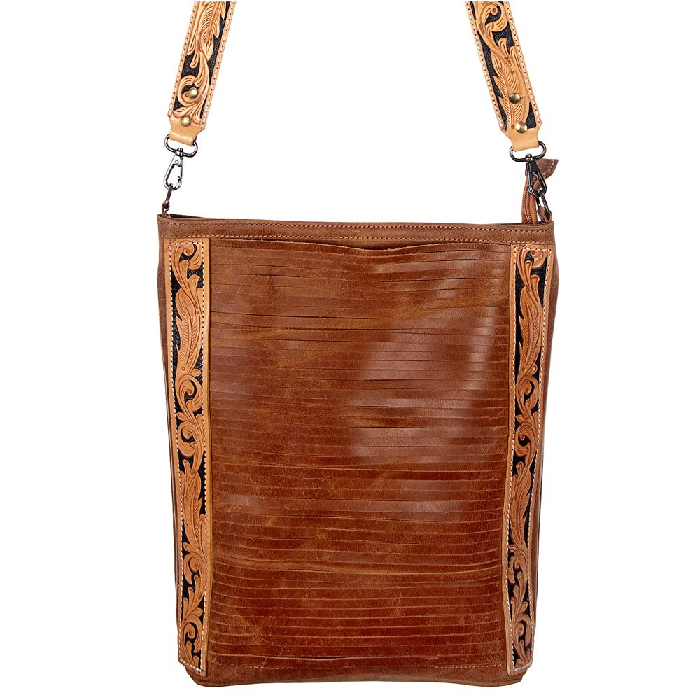 American Darling Women's Cross Body Bag Western Hand Tooled Genuine Leather Handbag and Ladies Purse