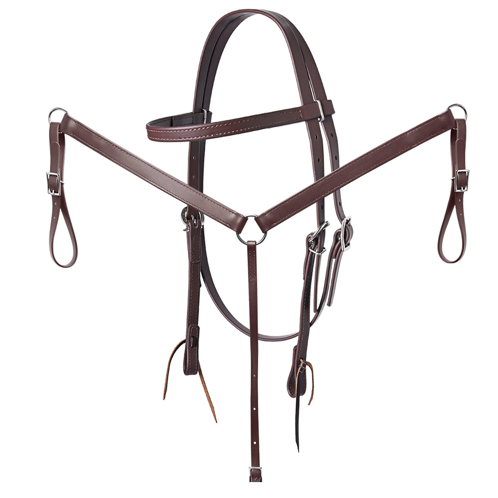 HILASON Western Horse Biothane Leather Headstall & Breast Collar Set