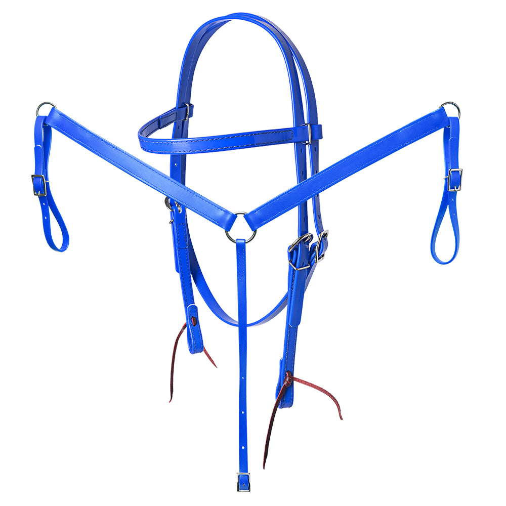 HILASON Western Horse Biothane Leather Headstall & Breast Collar Set