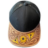 American Darling Men/Women Adjustable Cap With Leather On Visor Black | Vintage