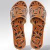 American Darling Adft101 Hand Tooled, Carved Genuine Leather Sandal Footwear Flip Flop | Tooled