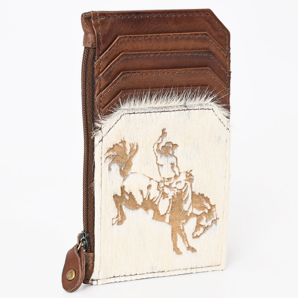 American Darling Card Holder Hair on Genuine Leather | Business Credit