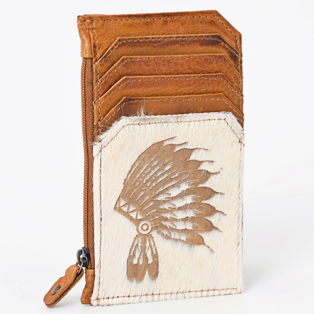 American Darling Card Holder Hair on Genuine Leather | Business Credit Sports