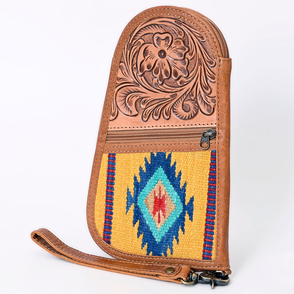 American Darling Gun Case Saddle Blanket Hand Tooled Genuine Leather Western Cases | Women Shotgun for Handguns