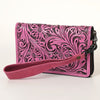 American Darling Clutch Hand Tooled Genuine Leather Western Women Bag Handbag Purse Tan | Purses for Cute