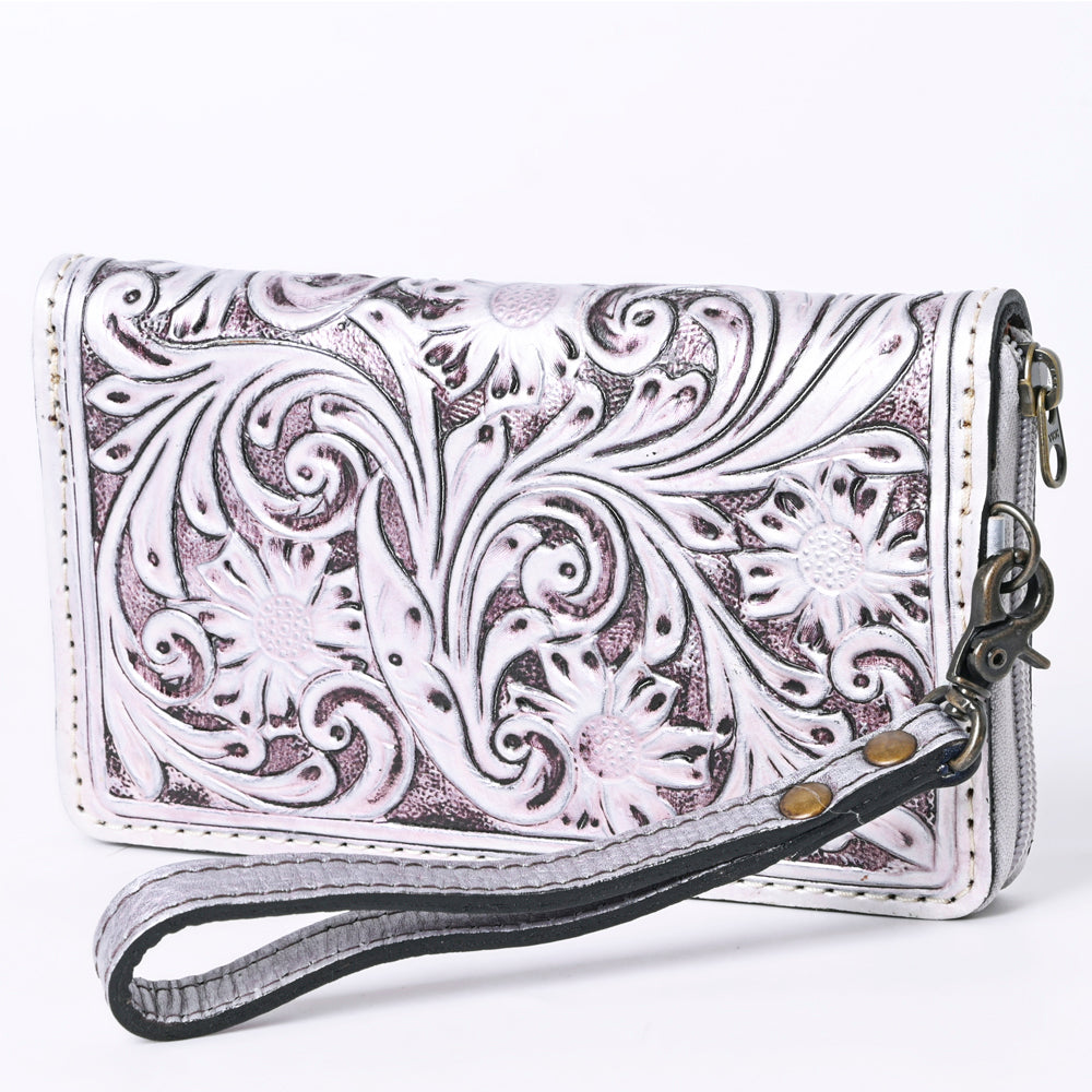 American Darling Clutch Hand Tooled Genuine Leather Western Women Bag Handbag Purse Tan | Purses for Cute
