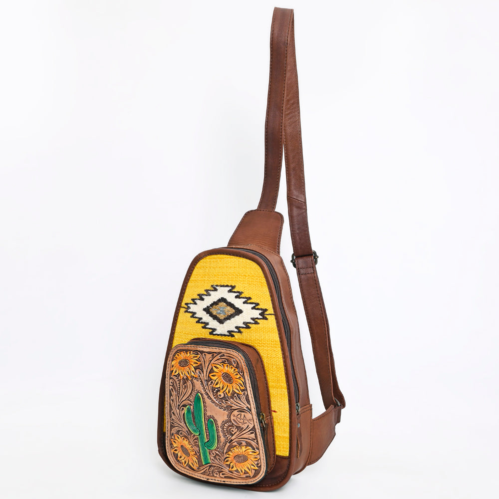 American Darling Sling Hand Tooled Hair-On Genuine Leather Western Women Bag |Sling | for