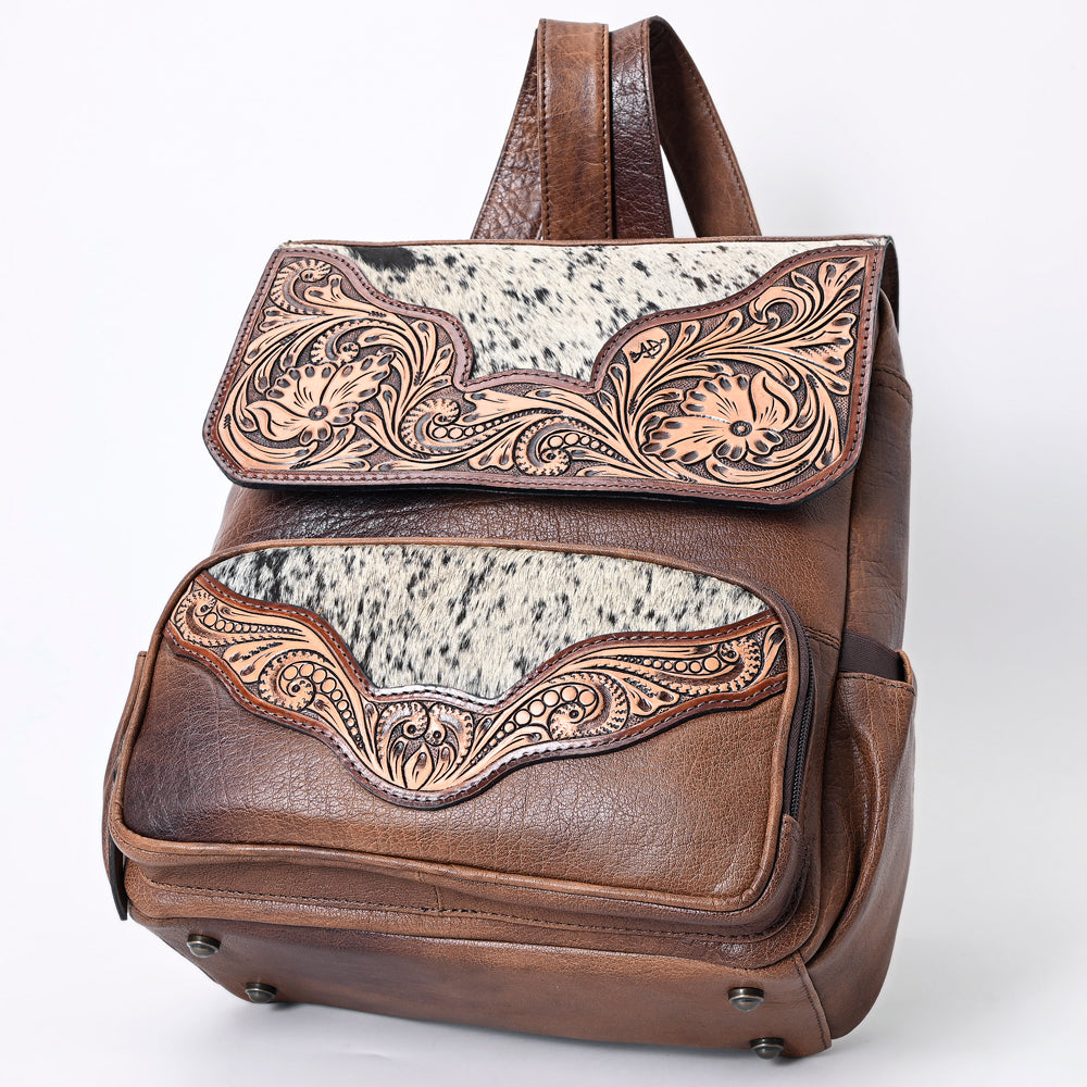 American Darling ADBG1165 Backpack Hand Tooled Hair-On Genuine Leather women bag Western handbag purse
