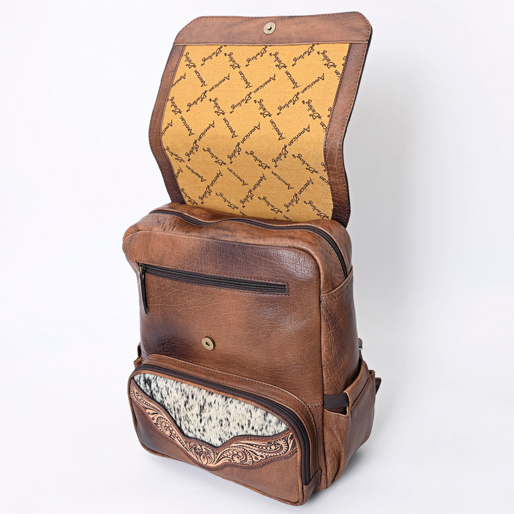 american west leather backpack American Darling ADBG1165 Backpack Hand Tooled Hair-On Genuine Leather women bag Western handbag purse