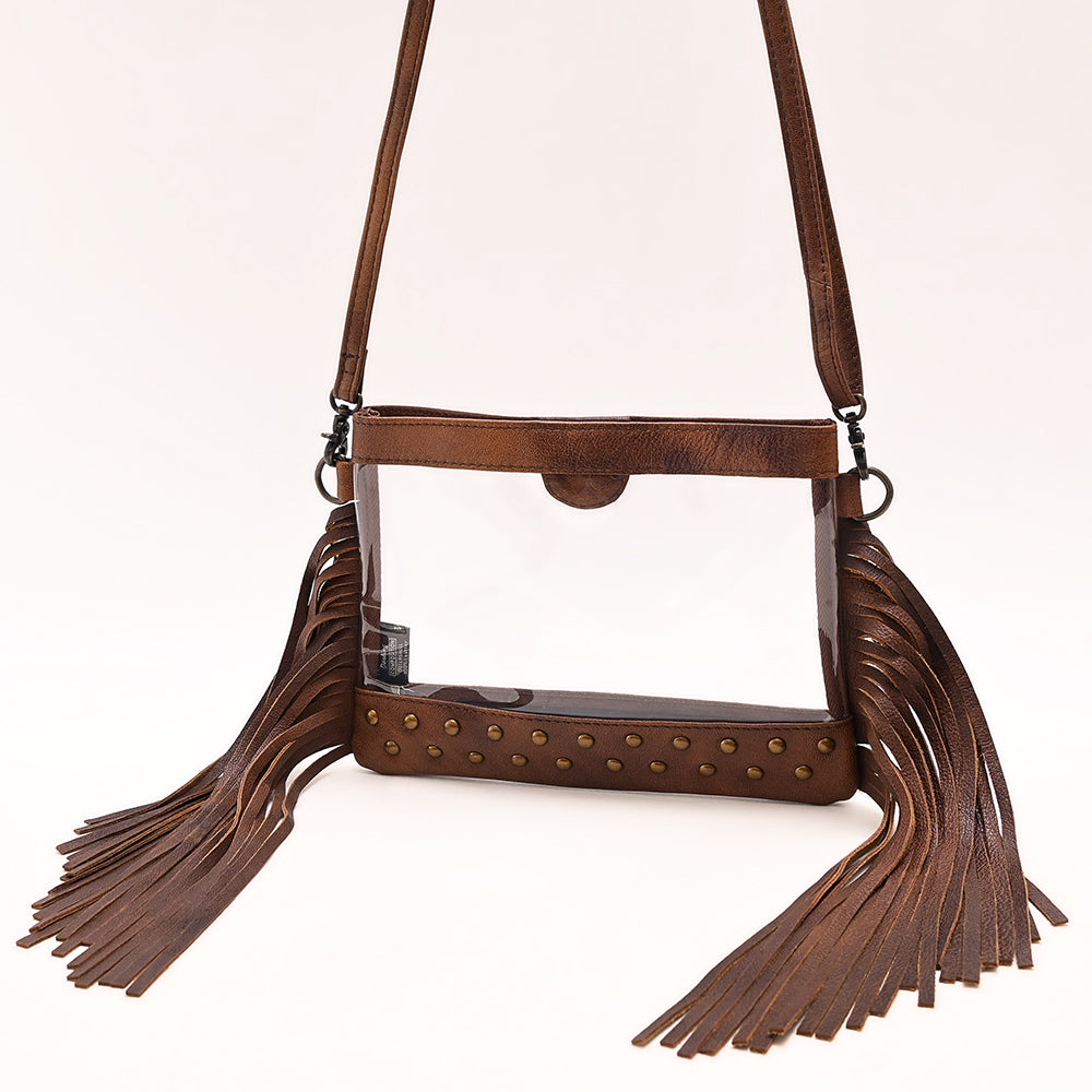 American Darling Clear Bag Full Grain Genuine Leather Western Women Handbag Purse | for Cute Travel