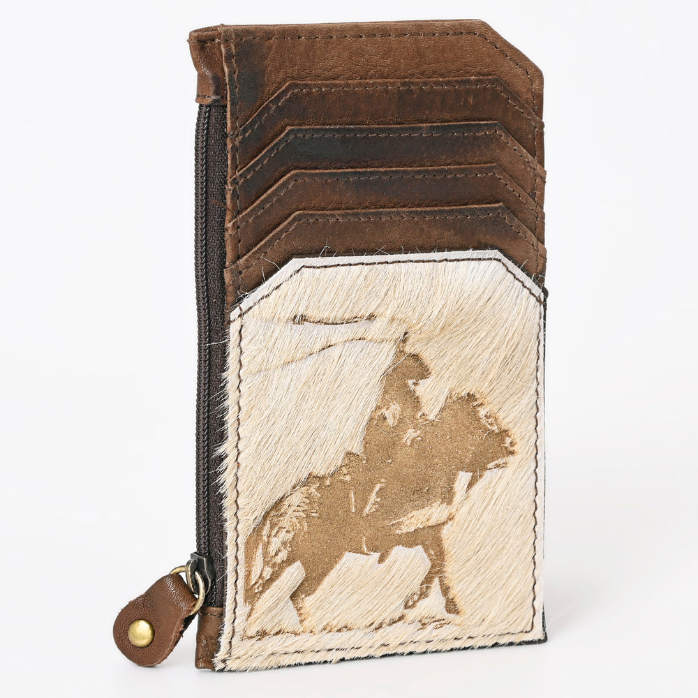 American Darling Card Holder Hair on Genuine Leather | Business Credit Sports