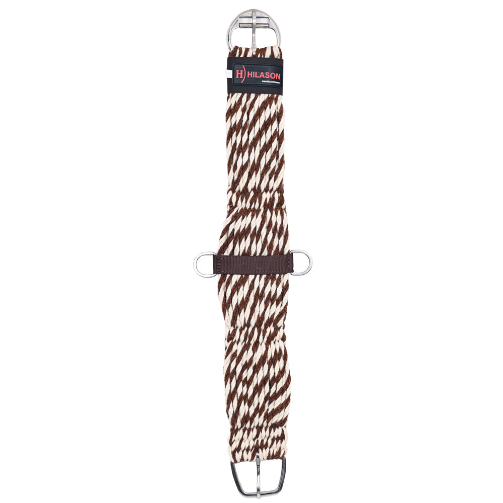 HILASON Horse Girth Western Wool 27 Strand Breathable Saddle Cinch Stainless Steel | Strap for Horses Back