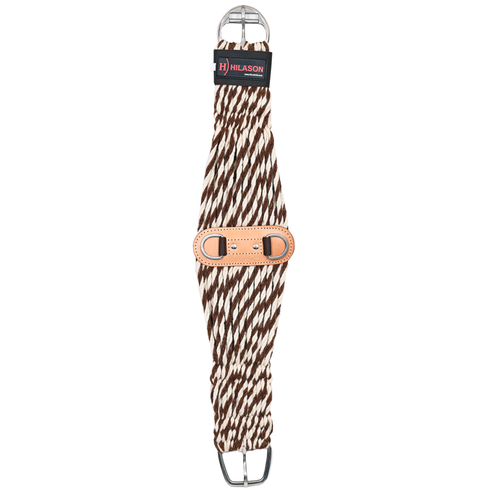 HILASON Horse Western 27 Strand Double Weave Two-Tone Roper Cinch | Girth Strap for Horses Back Saddle