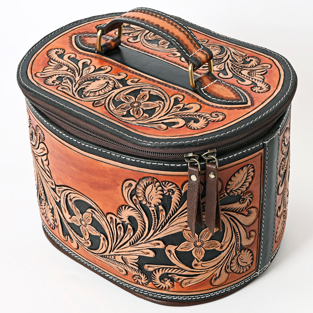 American Darling Jewelry Case Hand Tooled Genuine Leather Western Women Bag Handbag Purse | for Cute