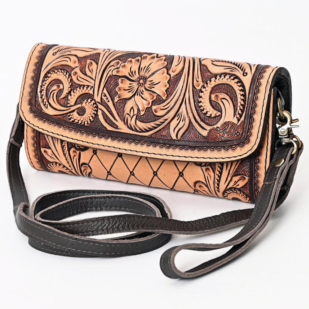 American Darling Clutch Hand Tooled Genuine Leather Western Women Bag Handbag Purse | Purses for Cute