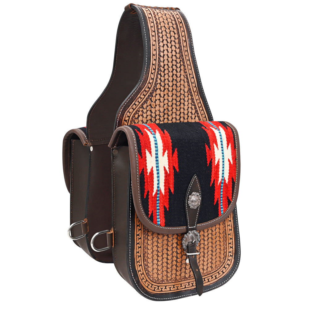 HILASON Soft Leather Horse Saddle Bag Brown | Equestrian Western Adjustable Closure