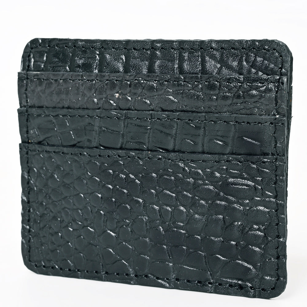 American Darling Card Holder Crocodile Embossed Genuine Leather | Business Credit Sports Slim Debit