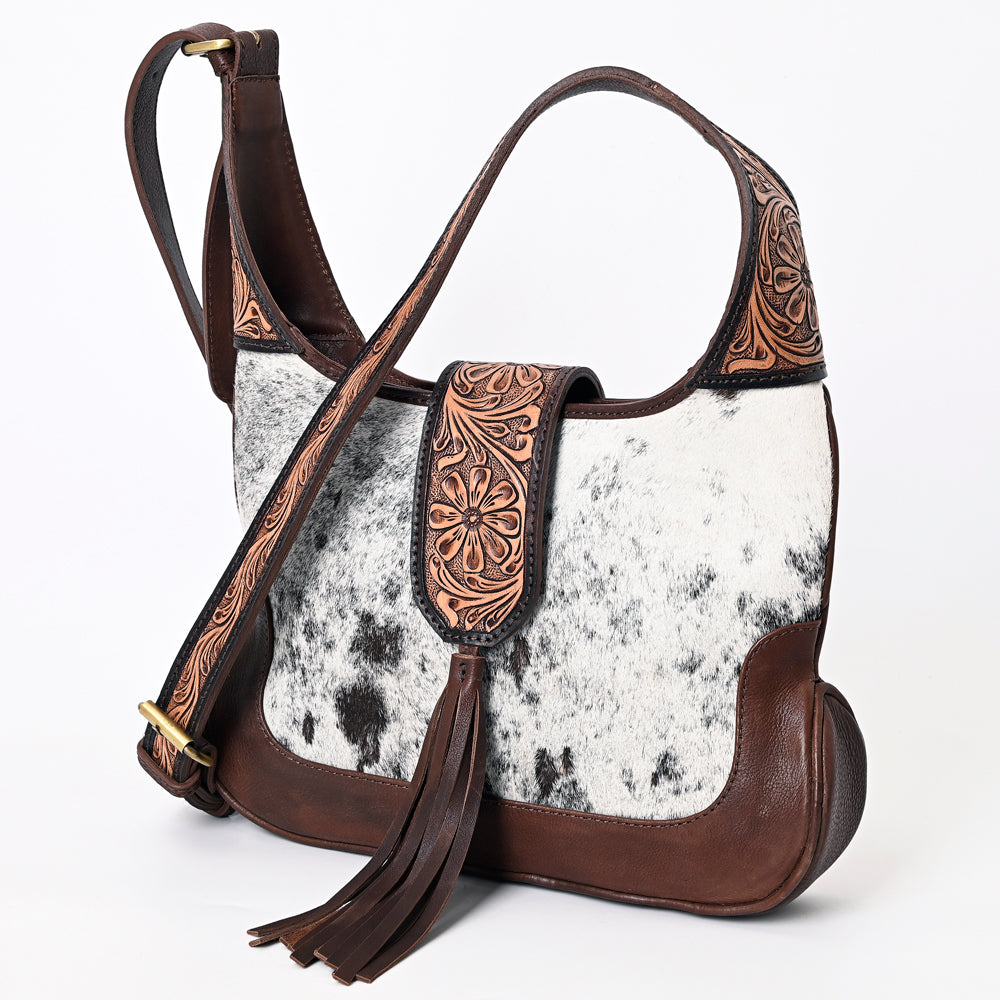 American Darling Tote Hand Tooled Hair on Genuine Leather Western Women Bag Handbag Purse | Travel Bags College Casual