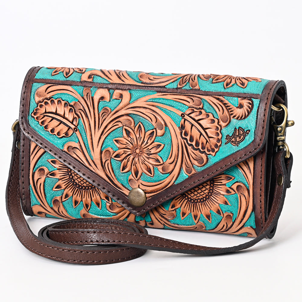 American Darling Clutch Hand Tooled Genuine Leather Western Women Bag Handbag Purse | Purses for Cute