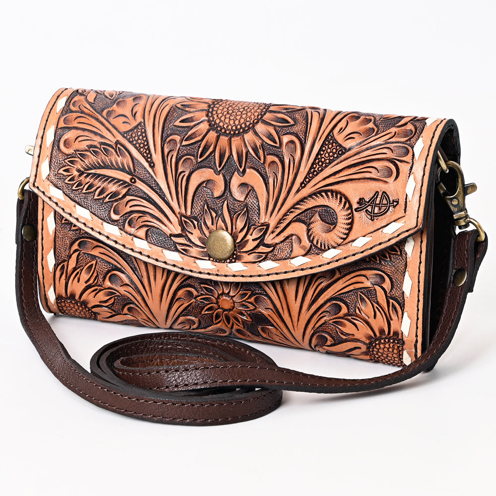 American Darling Clutch Hand Tooled Genuine Leather Western Women Bag Handbag Purse | Purses for Cute