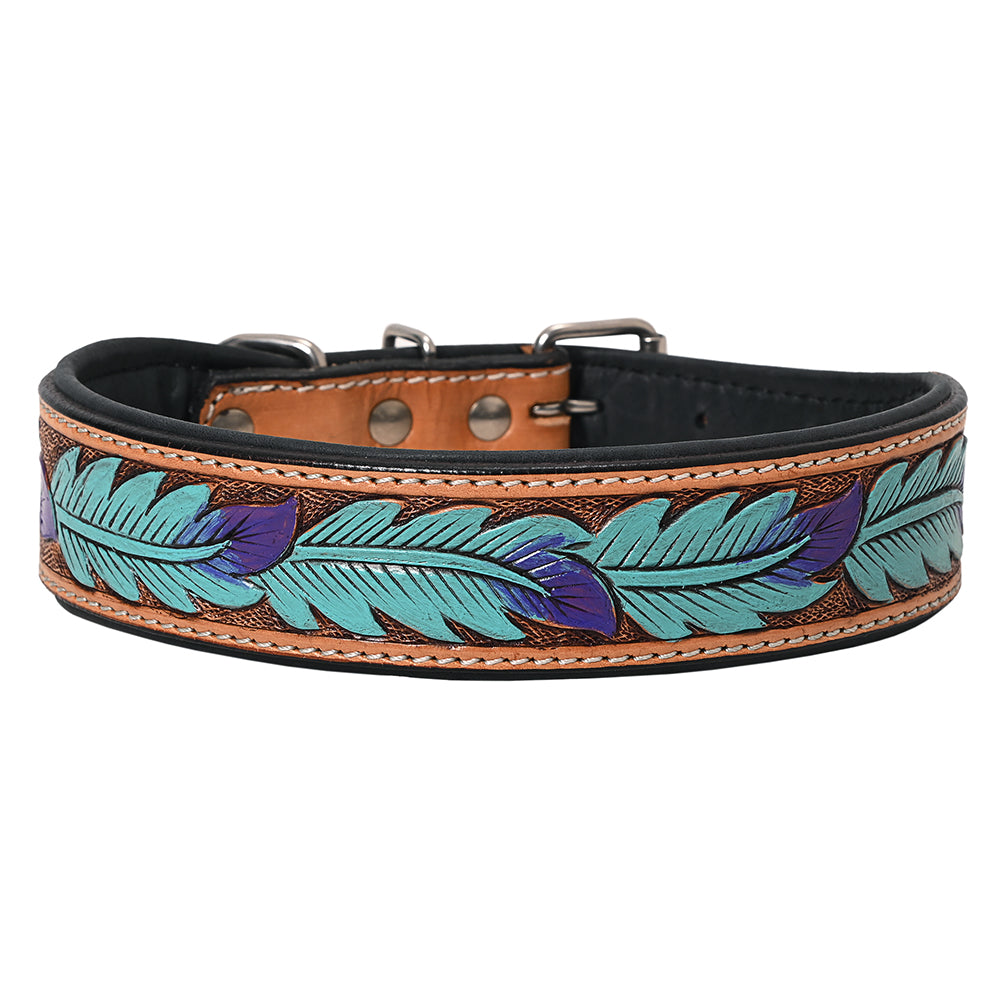 HILASON Western Genuine Leather Heavy Duty Hand Painted Dog Collar