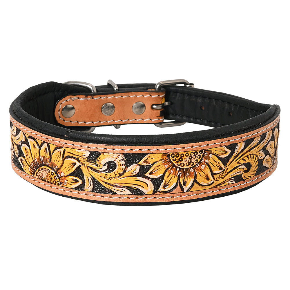 HILASON Western Genuine Leather Heavy Duty Hand Painted Dog Collar