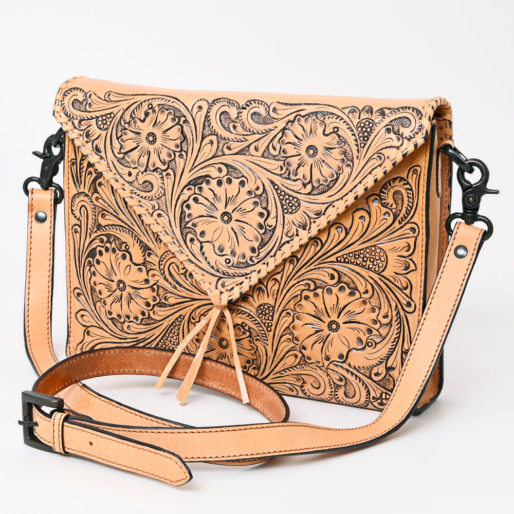 American Darling Envelope Hand Tooled Genuine Leather Western Women Bag Handbag Purse | for Cute