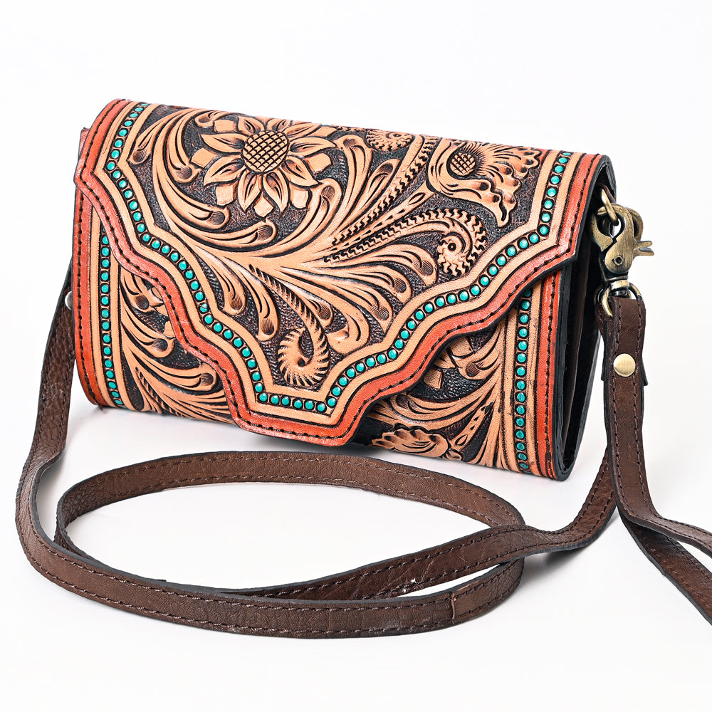 American Darling Clutch Hand Tooled Genuine Leather Western Women Bag Handbag Purse | Purses for Cute