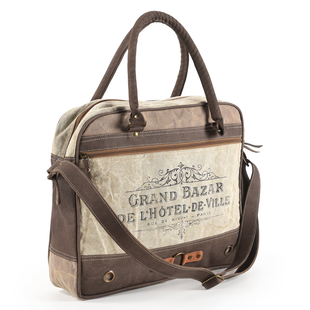 OHLAY Messenger Upcycled Canvas Genuine Leather Women's Bag Western Handbag Purse | Womens Handbags Purses for Women, Summer